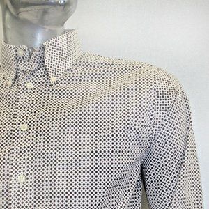 Men's Rufus Brown | White Long Sleeve Button Down Shirt